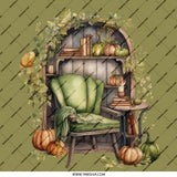 Autumn Reading Nook Pinback Button, Fall Decor Gift, Cozy Chair Badge, Pumpkin Lover Pin, Bookish Accessory, Thanksgiving Style Button - Tawshia
