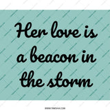 Beacon of Love Mouse Pad, Inspirational Quote, Storm Mousepad, Encouragement Gift, Teal Office Decor, Desk Accessories, Cute Mousepad - Tawshia
