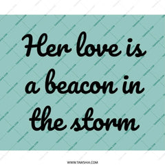 Beacon of Love Mouse Pad, Inspirational Quote, Storm Mousepad, Encouragement Gift, Teal Office Decor, Desk Accessories, Cute Mousepad - Tawshia