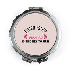 Friendship Happiness Pocket Mirror, Best Friend Gift, Sister Present, Inspirational Quote Mirror, Friendship is Key Mirror - Tawshia