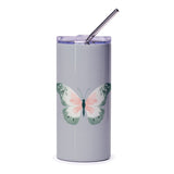 Butterfly Tumbler, Floral Tumbler, Nature Tumbler, Gift Idea, Cute Tumbler, Trending Now, Perfect Gift, Birthday Gift, Pastel Tumbler - Tawshia