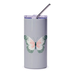 Butterfly Tumbler, Floral Tumbler, Nature Tumbler, Gift Idea, Cute Tumbler, Trending Now, Perfect Gift, Birthday Gift, Pastel Tumbler - Tawshia