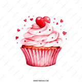 Cupcake Heart Pillow, Sweet Treat Cushion, Valentine's Day Home Decor, Romantic Pillow, Dessert Lover Gift, Whimsical Pillow, Cute Pillow - Tawshia