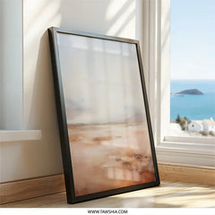 Abstract Landscape Wall Art, Neutral Tones Artwork, Modern Home Decor, Coastal Wall Decor, Calming Wall Hanging - Tawshia