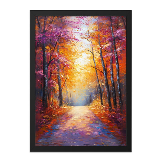 Autumn Forest Wall Art, Colorful Trees, Nature Painting, Landscape Art, Fall Foliage, Home Decor, Gift Idea - Tawshia