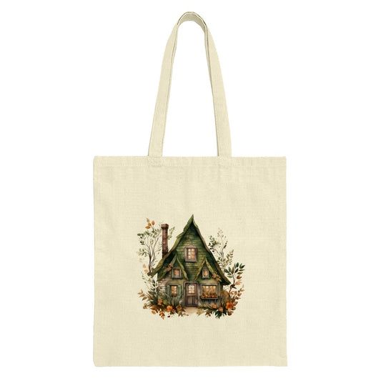 Cottagecore Tote Bag, Whimsical House Design, Fall Aesthetic Bag, Unique Illustration, Everyday Bag, Book Bag, Gift Idea - Tawshia