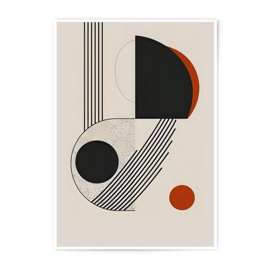 Geometric Art Print, Modern Abstract, Bauhaus Print, Wall Art Decor, Circle Line Art, Minimalist Art, Photographic Print - Tawshia