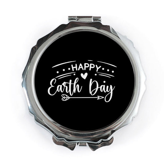 Happy Earth Day Pocket Mirror, Cute Earth Day Gift, Eco Friendly Gift, Earth Day Souvenir, Pocket Mirror for Earth Day - Tawshia