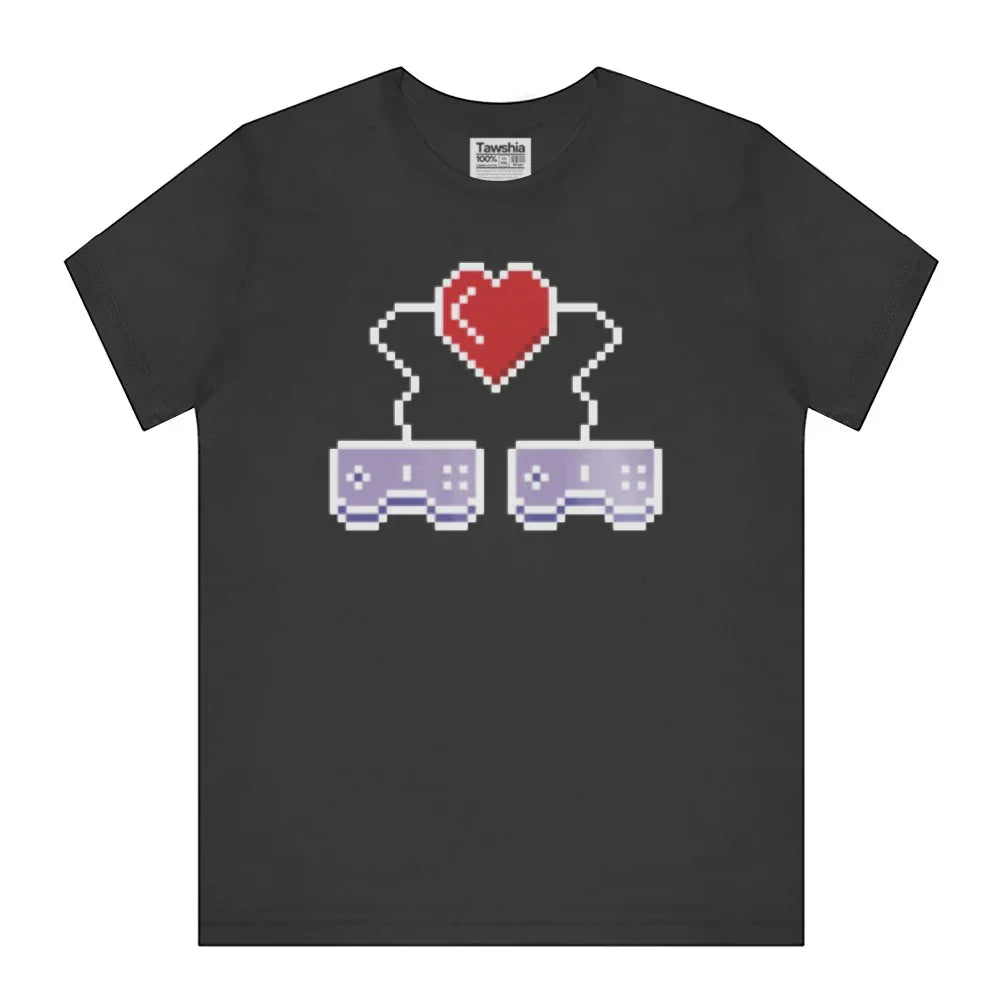 Retro Gaming Heart Pixel Art Unisex T-Shirt product type