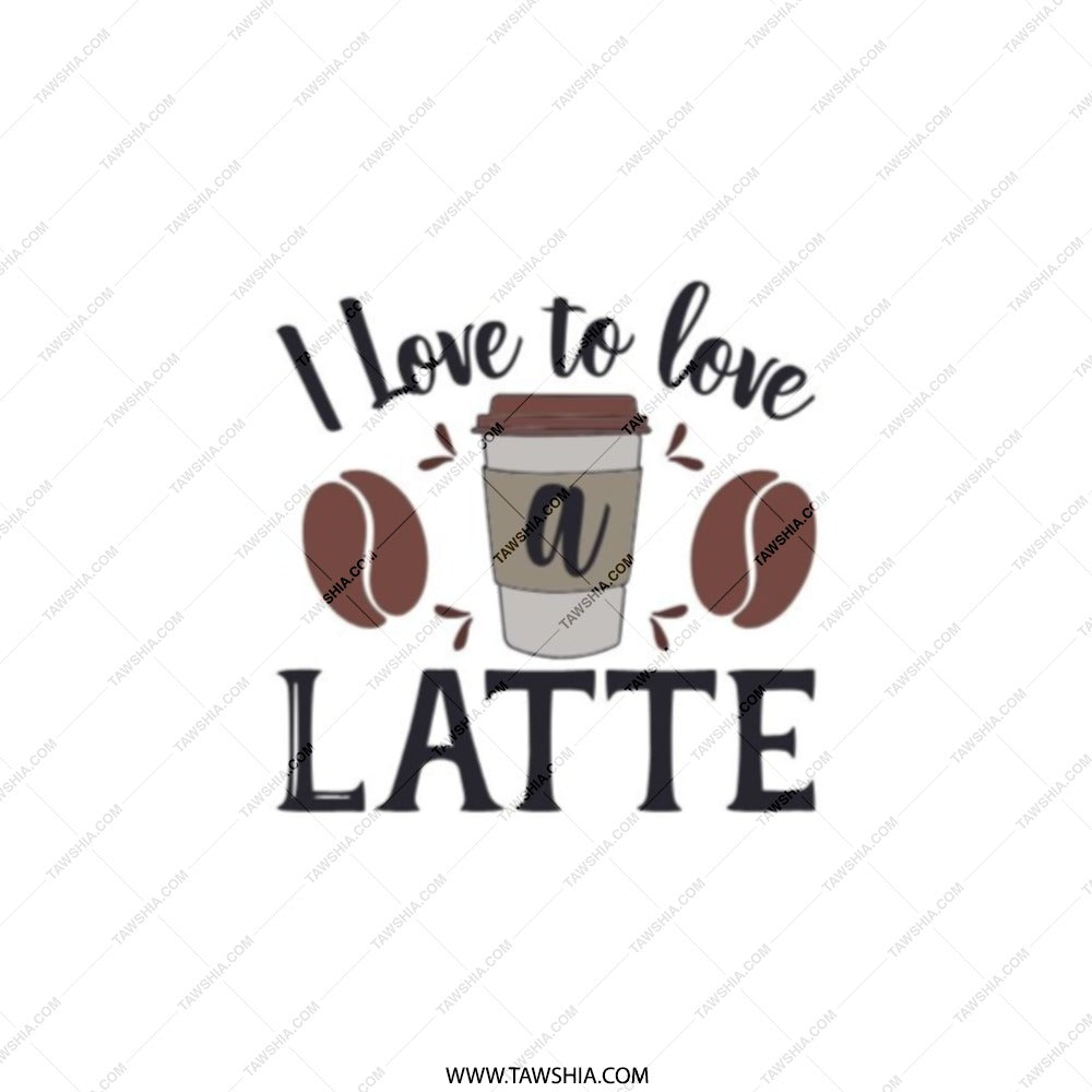 I Love Latte Pocket Mirror, Coffee Lover Gift, Compact Mirror, Cute Portable Mirror, Latte Art Mirror, Coffee Addict Present - Tawshia