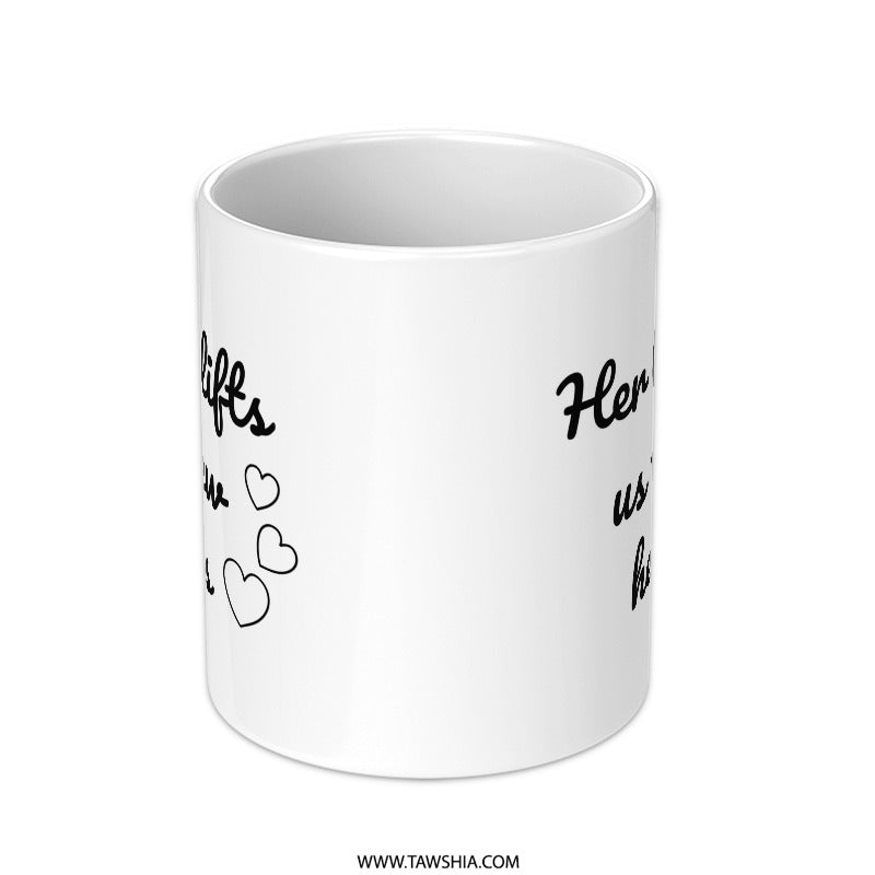 Her Love Lifts Mug, Inspirational Quote Coffee Mug, Gift for Her, Motivational Mug, Encouragement Gift, Heart Mug - Tawshia