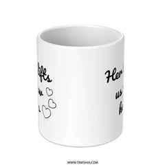 Her Love Lifts Mug, Inspirational Quote Coffee Mug, Gift for Her, Motivational Mug, Encouragement Gift, Heart Mug - Tawshia