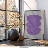 Purple Abstract Wall Art, Modern Art Print, Contemporary Home Decor, Minimalist Painting, Aesthetic Room Decor, Unique Gift Idea - Tawshia