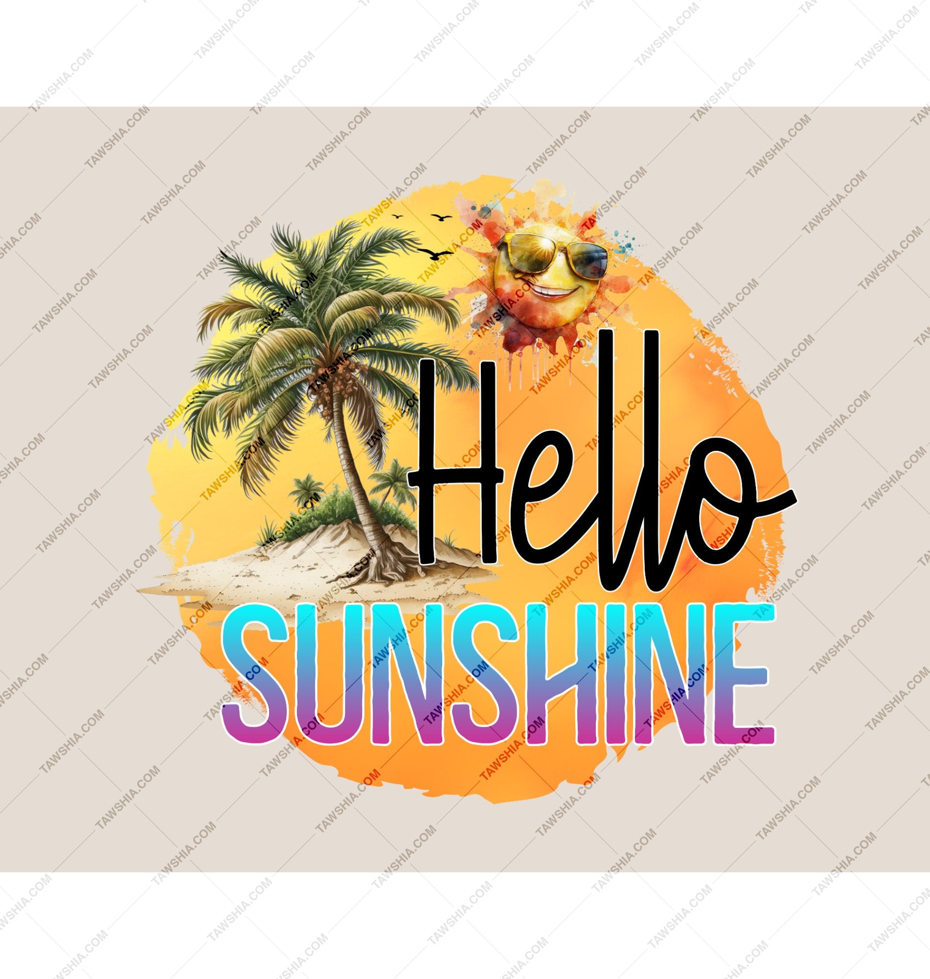Hello Sunshine Tropical Art Print product type