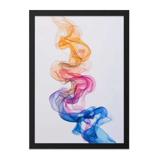 Abstract Smoke Wall Art, Colorful Smoke Design, Modern Home Decor, Unique Wall Decor, Artistic Wall Art - Tawshia