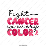 Fight Cancer in Every Color Tote Bag, Awareness Ribbon, Supportive Gift, Hopeful Design, Cancer Awareness, Gift for Survivor - Tawshia