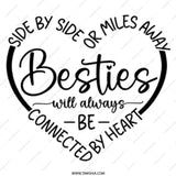 Besties Mug, Friendship Gift, Long Distance Friend, Best Friend Mug, Friend Birthday Gift, Personalized Gift for Friends, Connected by Heart - Tawshia