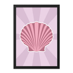 Pink Seashell Wall Art, Coastal Decor Print, Beach House Art, Ocean Theme Artwork, Modern Nautical Wall Decor, Shell Art Print, Summer Home - Tawshia