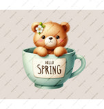 Adorable Teddy Bear in Cute Spring Mug product