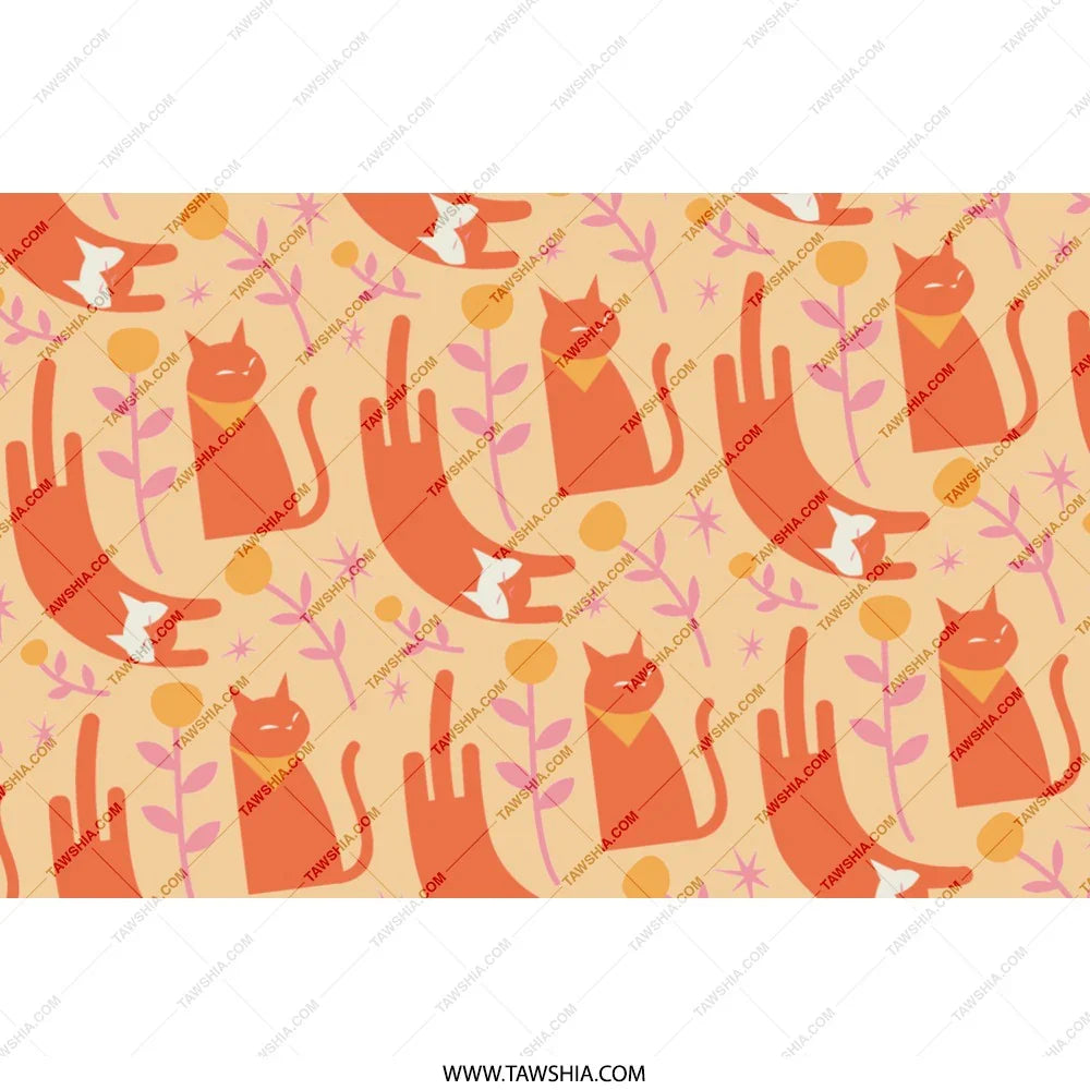 Fun Playful Cats and Mice Pattern Design product