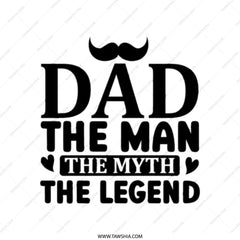 Dad The Man The Myth The Legend Tote Bag, Fathers Day Gift, Gift for Dad, Best Dad Ever, Dad Birthday Gift, Present for Him - Tawshia