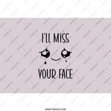 I'll Miss Your Face Tumbler, Cute Kawaii Goodbye Gift, Farewell Present, Office Gift, Funny Travel Tumbler, Sad Anime Mug, Gift for Coworker - Tawshia