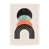Abstract Shapes Photographic Print, Modern Art Print, Geometric Wall Decor, Circle Rainbow Art, Minimalist Home Decor, Unique Wall Art - Tawshia