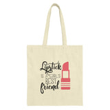 Lipstick Best Friend Tote Bag, Makeup Lover Gift, Beauty Quote, Fashion Accessory, Stylish Shopping Bag, Everyday Tote, Gift for Her - Tawshia