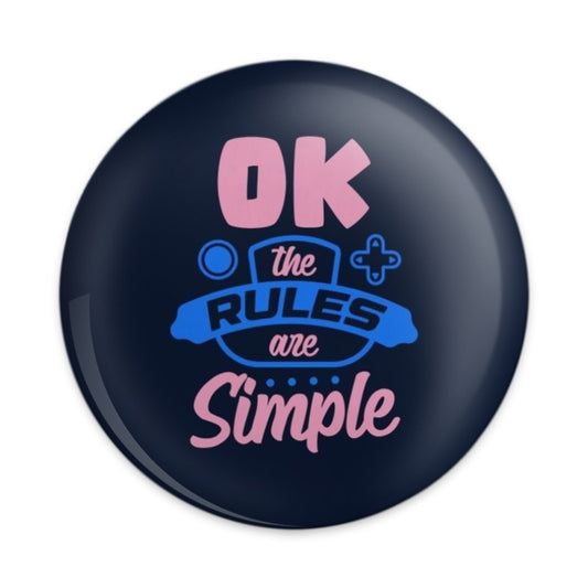 Ok the rules are simple Pinback Button, Gamer Pin, Geek Gift, Gaming Button, Simple Gamer Pinback Button, Video Gamer Button, Gift for - Tawshia