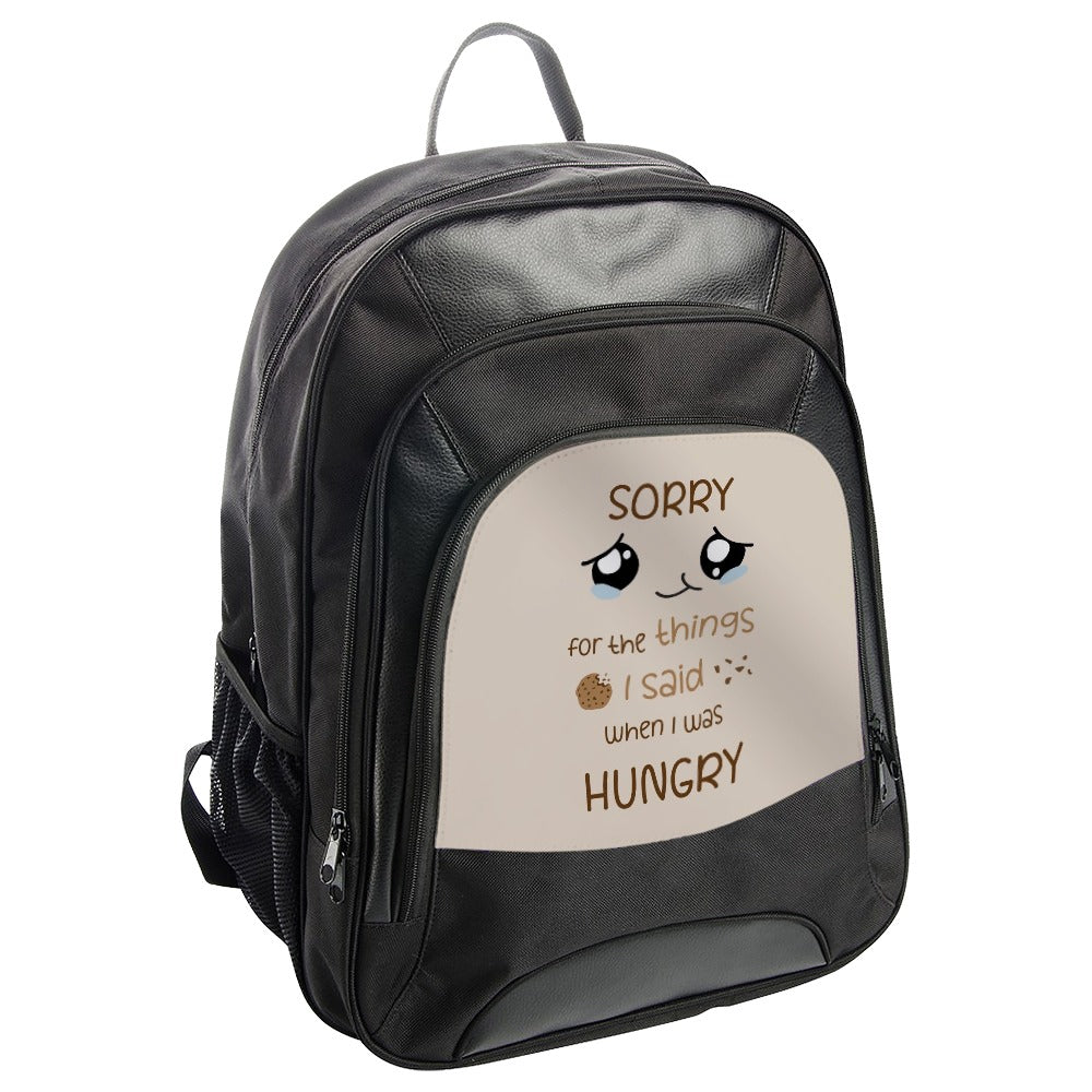 Hungry Apology Backpack, Funny Backpack, Foodie Gift, Cookie, Sorry Backpack, Gift for Him, Gift for Her, Unique Backpack, Trendy Backpack - Tawshia