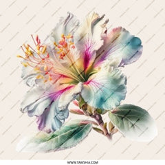 Colorful Hibiscus Flower Pinback Button, Floral Pinback Button, Tropical Flower Art, Trendy Pinback Button, Gift for Florists, Tropical - Tawshia