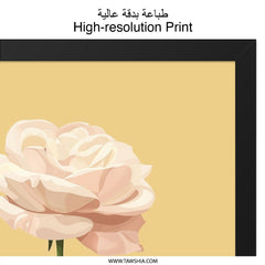 Rose Wall Art, Floral Art Print, Botanical Print, Flower Wall Decor, Elegant Home Decor, Pastel Rose Artwork (138) - Tawshia
