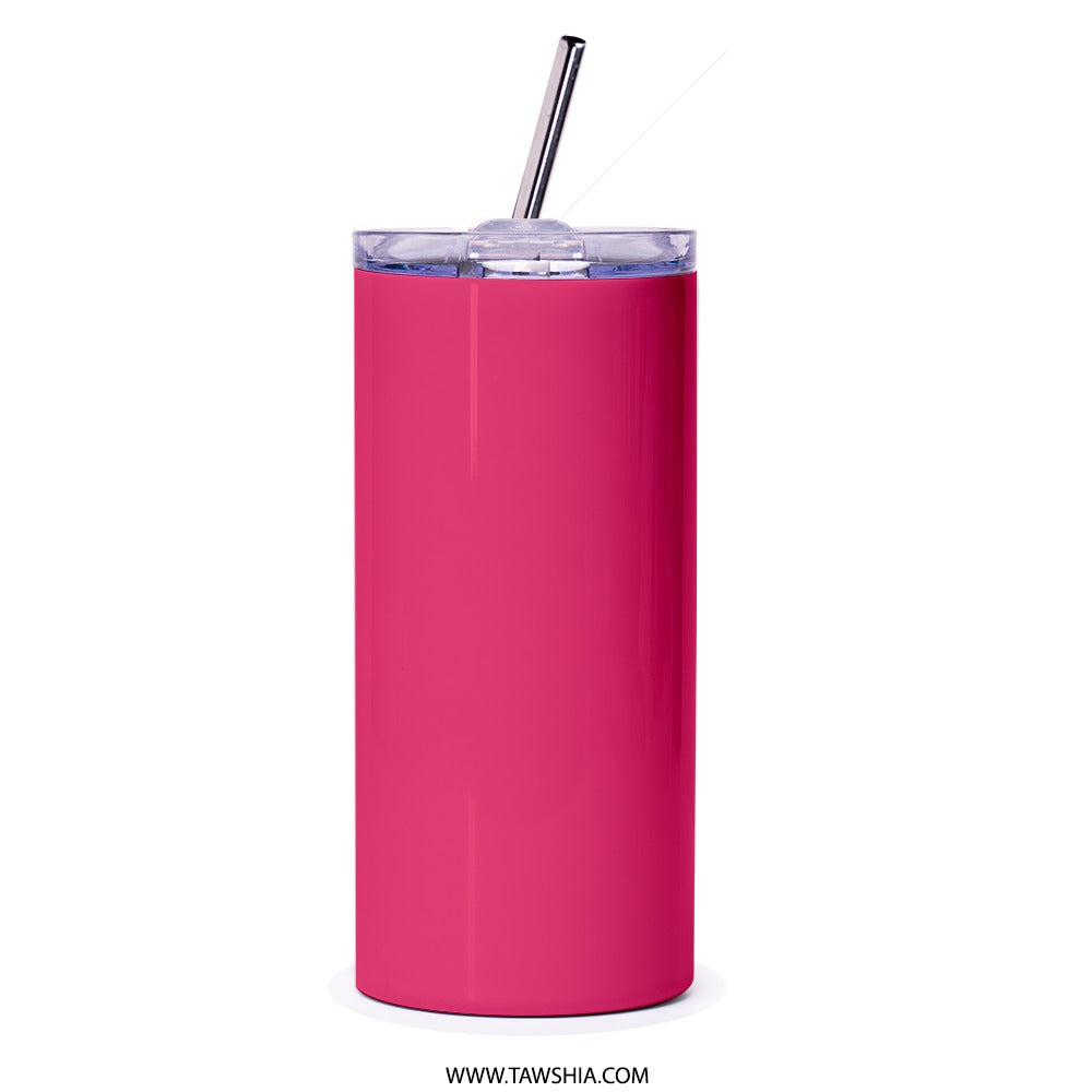 Pink Coffee Cup Tumbler, Bows and Hearts Tumbler, Cute Coffee Tumbler, Coffee Lover Gift, Heart Tumbler, Valentine's Day Tumbler, Drinkware - Tawshia