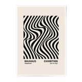 Bauhaus Exhibition Photographic Print, Black and White Wave Art, Retro Wall Decor, Abstract Art Print, Home Decor, 1923 Design - Tawshia