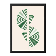 Geometric Wall Art, Minimalist Art Print, Green Abstract Shapes, Modern Home Decor, Contemporary Wall Hanging - Tawshia