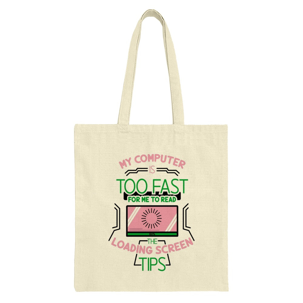 Computer Loading Screen Tote Bag, Fast Computer Funny Tote, Geeky Tote, Programmer Gift, Coder Tote, IT Humor Tote Bag, Sarcastic Tote Bag - Tawshia