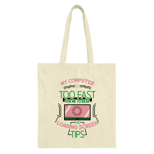 Computer Loading Screen Tote Bag, Fast Computer Funny Tote, Geeky Tote, Programmer Gift, Coder Tote, IT Humor Tote Bag, Sarcastic Tote Bag - Tawshia