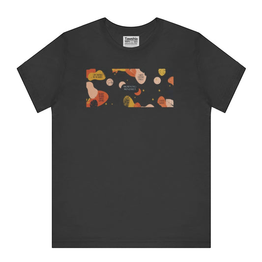 Abstract Colorful Patterns Black T-Shirt product type