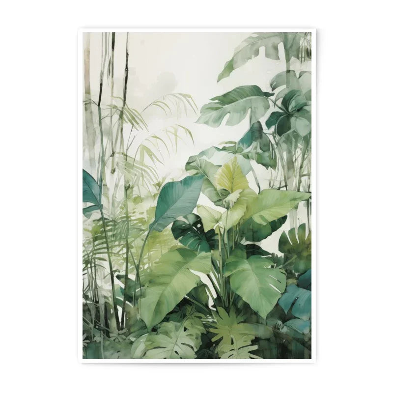 Tropical Leaves Photographic Print, Jungle Plants Art, Botanical Wall Decor, Monstera Palm Trees, Greenery Photo Print, Nature Photography - Tawshia