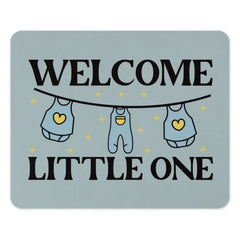 Welcome Little One MousePad, New Baby Gift, Baby Shower Decor, Cute Nursery Mouse Pad, Desk Accessory, Baby Clothes Line Art - Tawshia