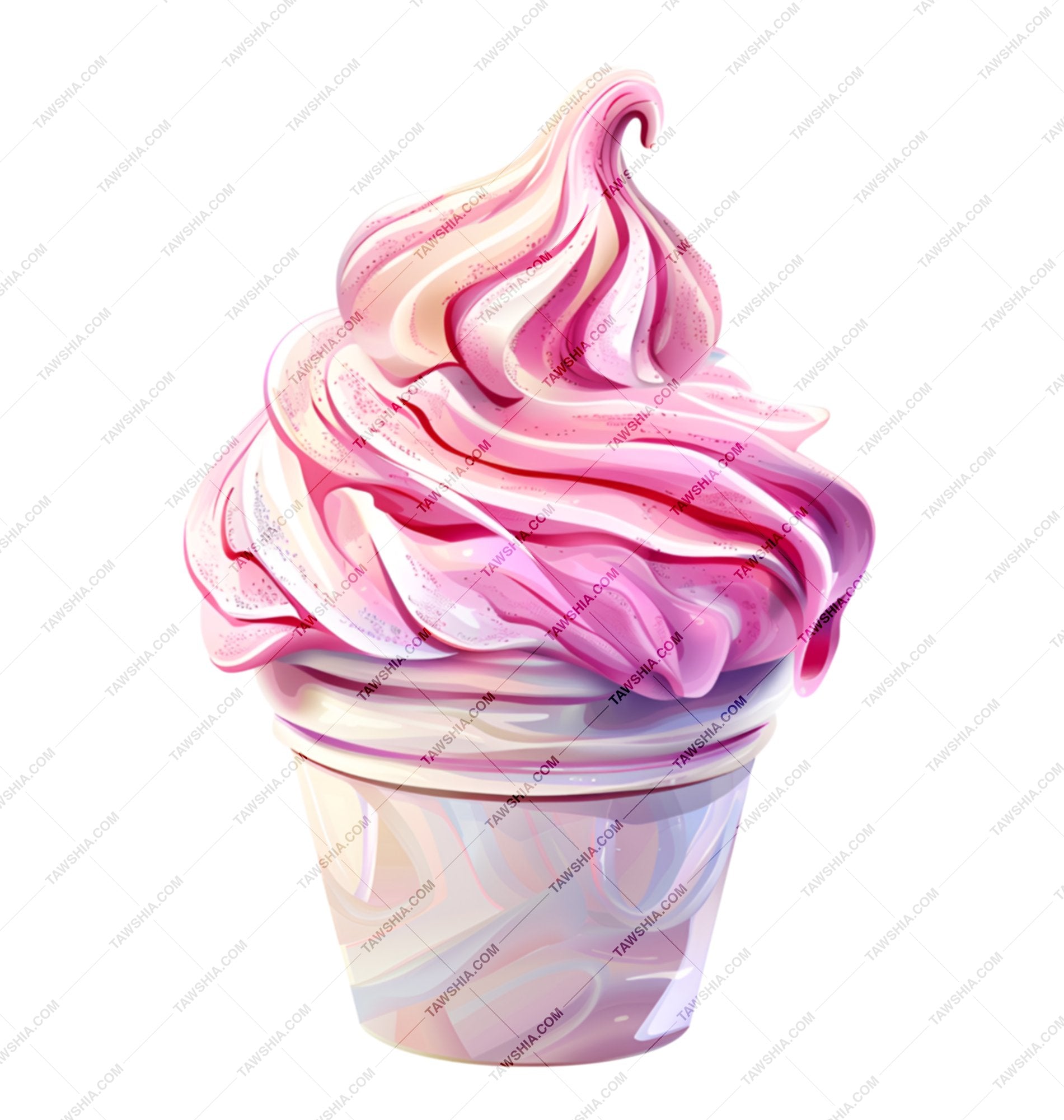 Strawberry Vanilla Swirl Whipped Cream Ice Cream product
