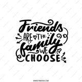 Friends Are The Family Pillow, Friendship Quote Pillow, Best Friends Gift, Decorative Pillow, Home Decor Accent Pillow - Tawshia