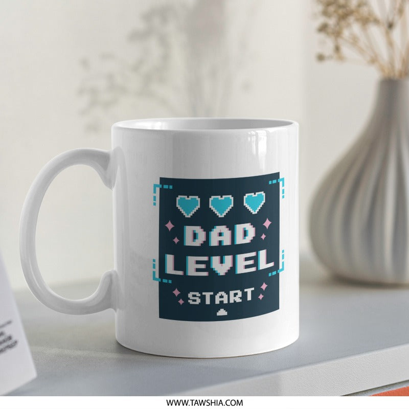 Dad Level Start Mug Gift For Fathers Unique Coffee Product