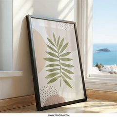 Abstract Palm Wall Art, Boho Wall Decor, Botanical Print, Tropical Leaves, Modern Art Print, Minimalist Wall Art, Trendy Home Decor - Tawshia