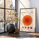 Bauhaus Wall Art, 1919 Print, Minimalist Poster, Mid Century Modern Art, Geometric Wall Decor, Orange Circle Wall Art - Tawshia