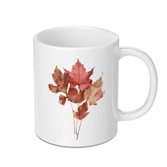 Autumn Leaves Mug, Fall Colors Mug, Nature Lover Gift, Botanical Print, Coffee Mug, Tea Cup, Seasonal Decor, Thanksgiving Gift - Tawshia