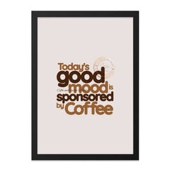 Coffee Wall Art, Good Mood Coffee Print, Coffee Lover Gift, Kitchen Wall Decor, Coffee Poster, Home Decor, Coffee Saying Wall Art - Tawshia