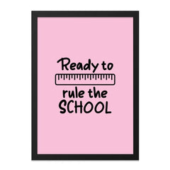 Ready to Rule the School Wall Art, Kids Room Decor, Classroom Poster, Back to School Gift, Pink Wall Decor, Educational Print - Tawshia
