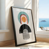 Abstract Geometric Wall Art, Modern Art Print, Circle and Arch Design, Contemporary Wall Decor, Minimalist Home Art, Unique Art Gift - Tawshia