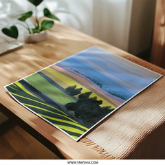 Colorful Field Photographic Print, Landscape Painting Art Print, Home Decor Wall Art, Farmhouse Style, Nature Photography, Scenic View - Tawshia